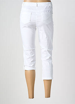 Pantacourt tissage popeline taille normale blanc AGATHE & LOUISE femme