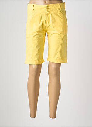 Bermuda taille élastique taille normale jaune GEVANA femme