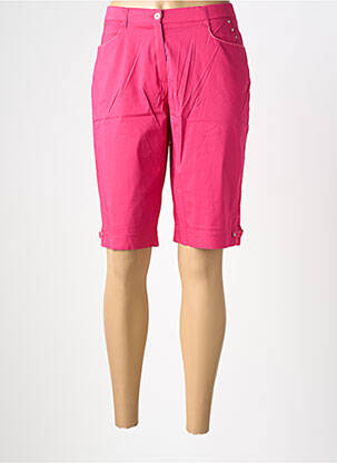 Bermuda taille élastique taille normale rose CHRISTINE LAURE femme