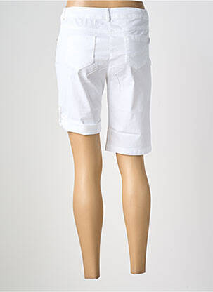 Bermuda tissage popeline taille normale blanc AGATHE & LOUISE femme