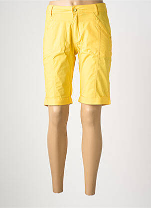 Bermuda taille élastique taille normale jaune fonce GEVANA femme