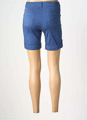 Bermuda tissage popeline taille normale bleu AGATHE & LOUISE femme