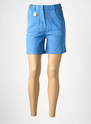 Short tissage denim taille haute bleu WHO'S THAT GIRL femme