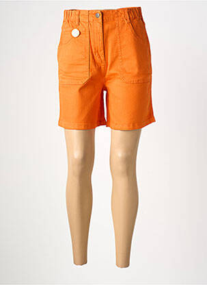 Short tissage denim taille haute orange WHO'S THAT GIRL femme