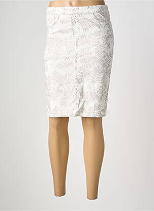 Jupe mi-longue stretch blanc CONCEPT K femme