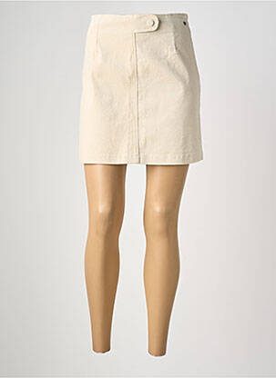 Jupe courte taille normale beige SURKANA femme