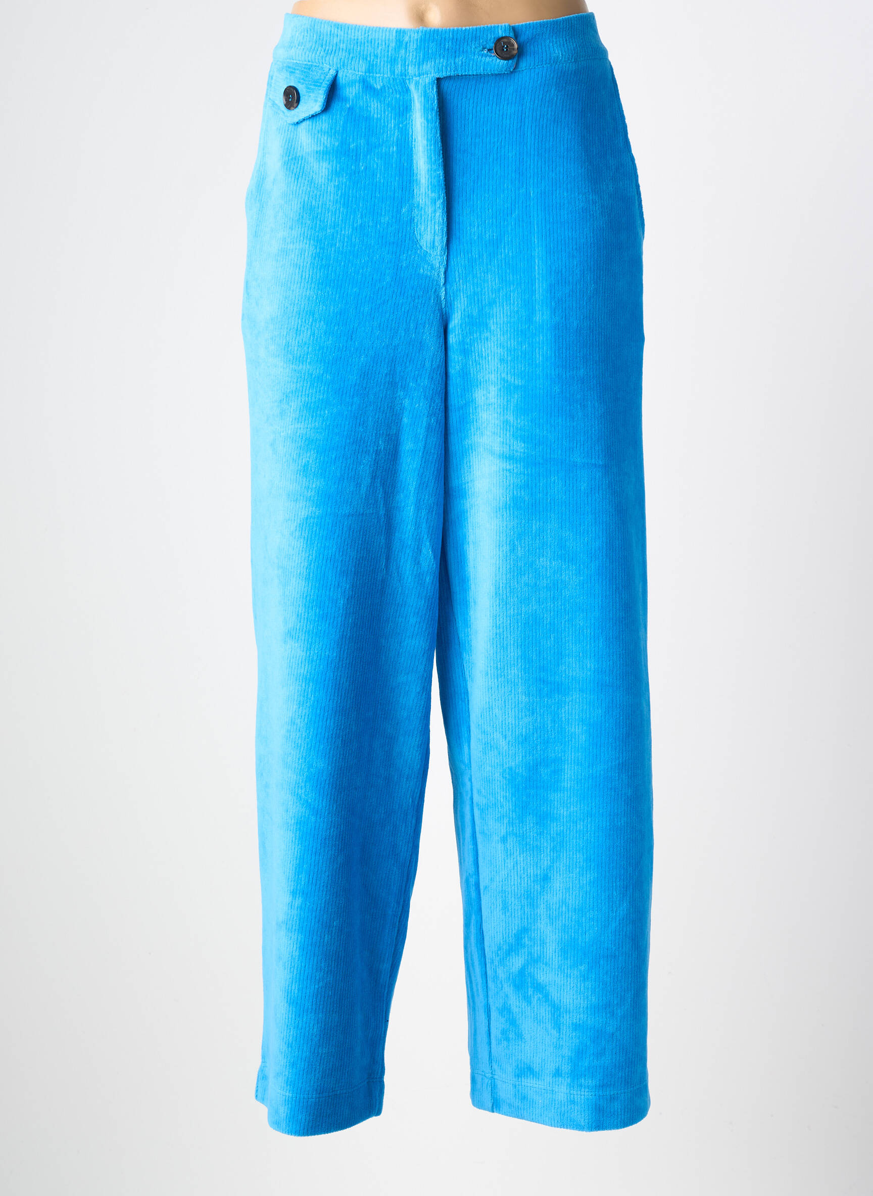 Pantalon droit stretch taille normale bleu MADEMOISELLE YEYE femme