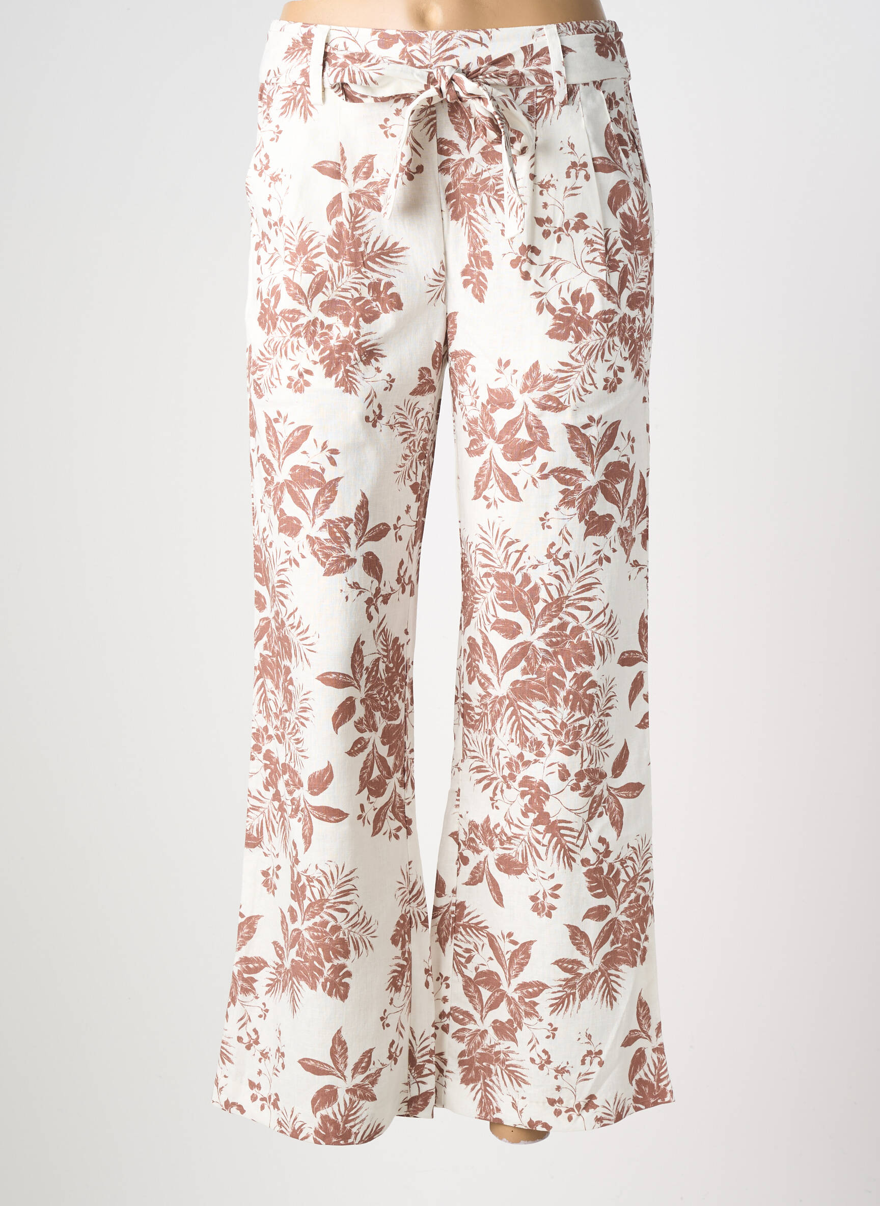 Pantalon large poches taille normale marron B.YOUNG femme