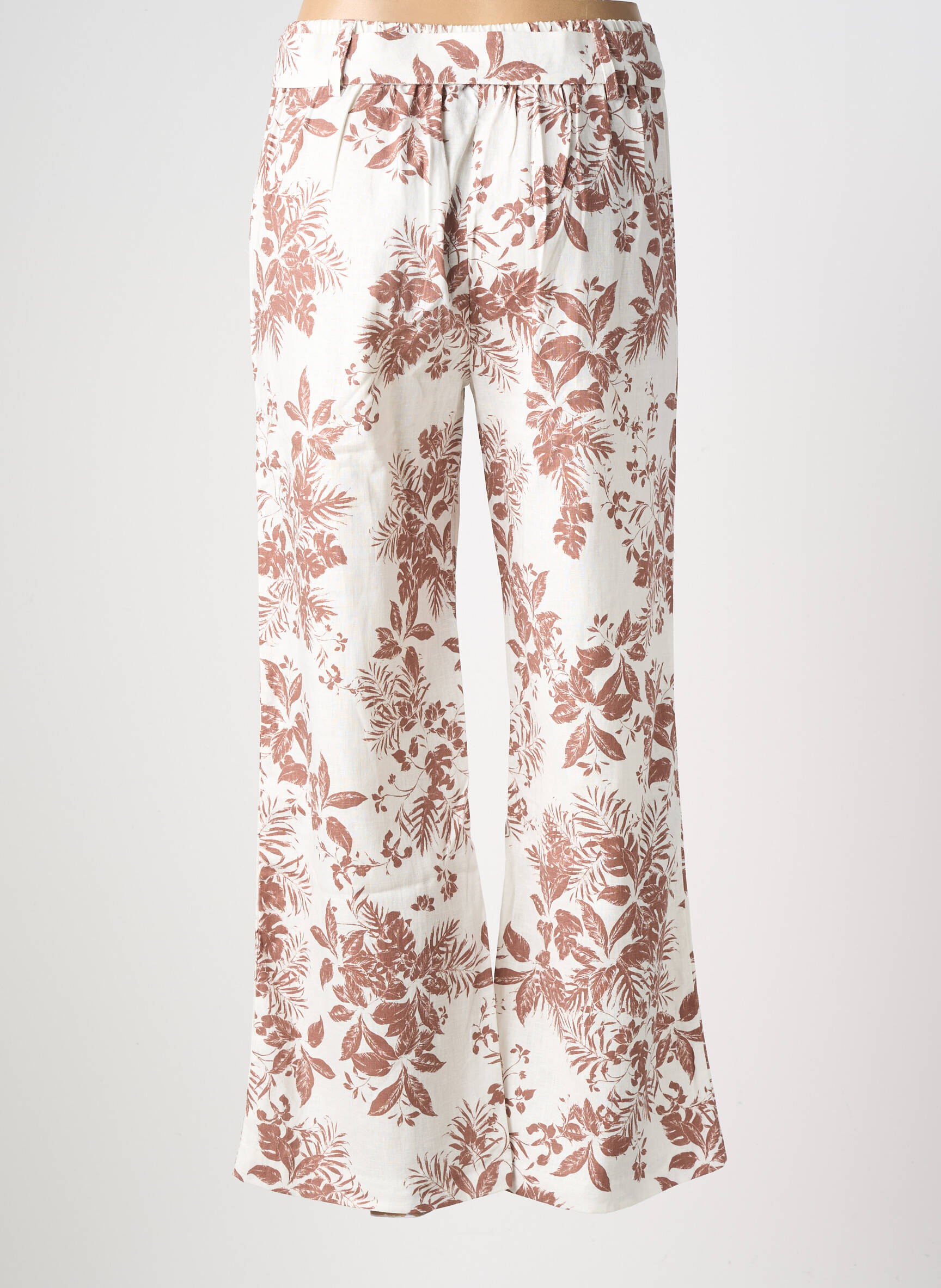 Pantalon large poches taille normale marron B.YOUNG femme