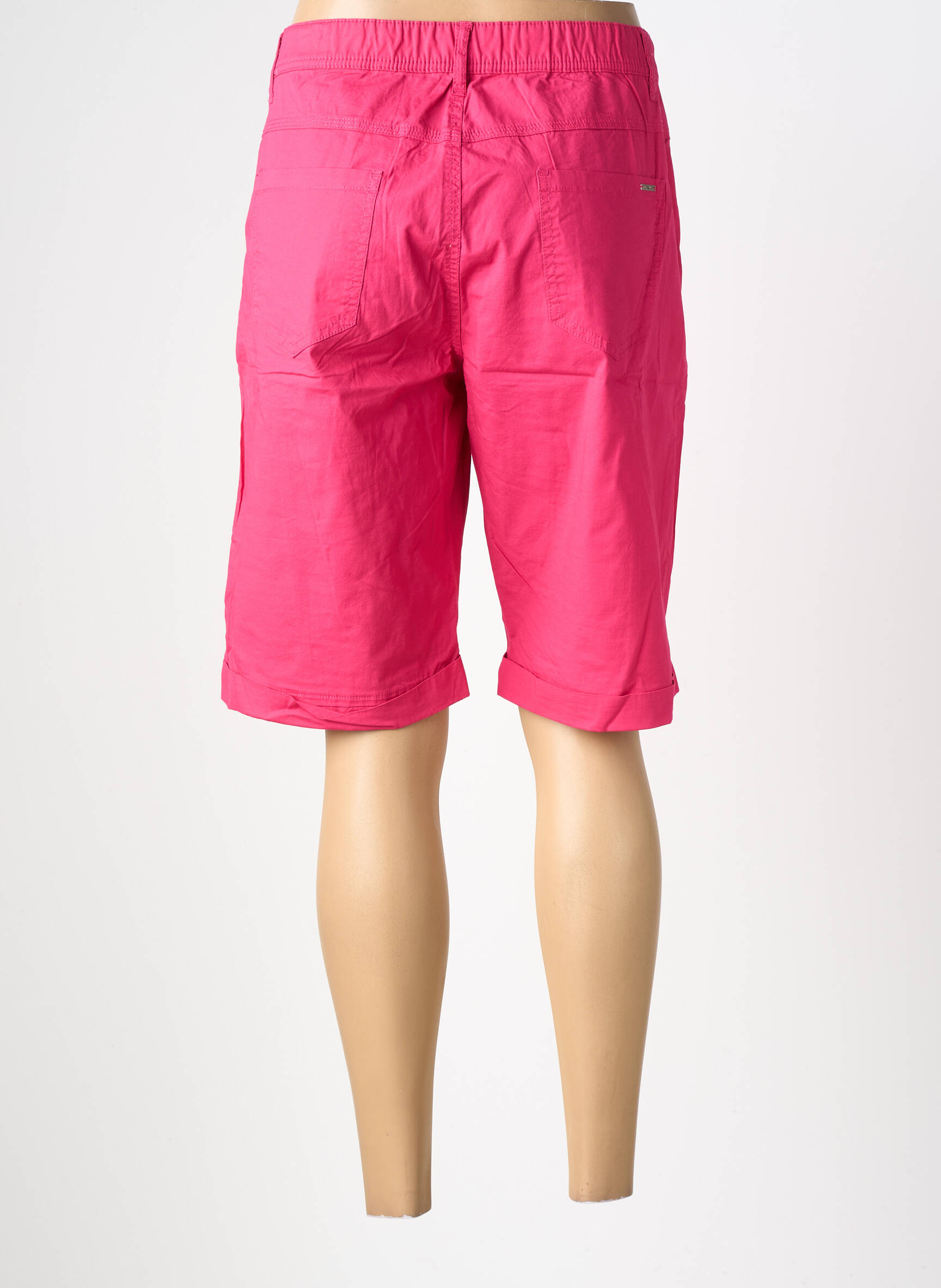 Bermuda taille élastique taille normale rose GEVANA femme