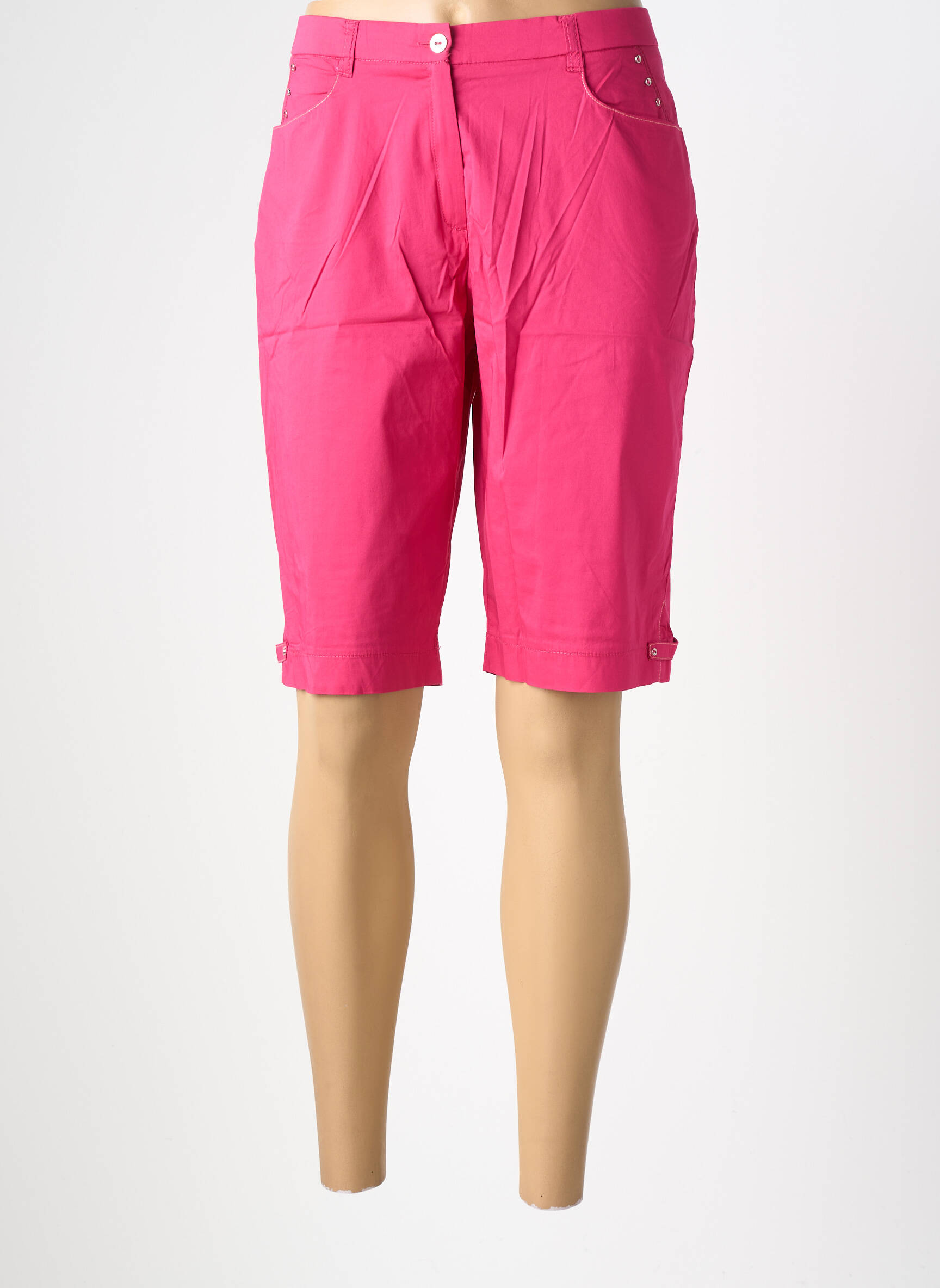 Bermuda taille élastique taille normale rose CHRISTINE LAURE femme