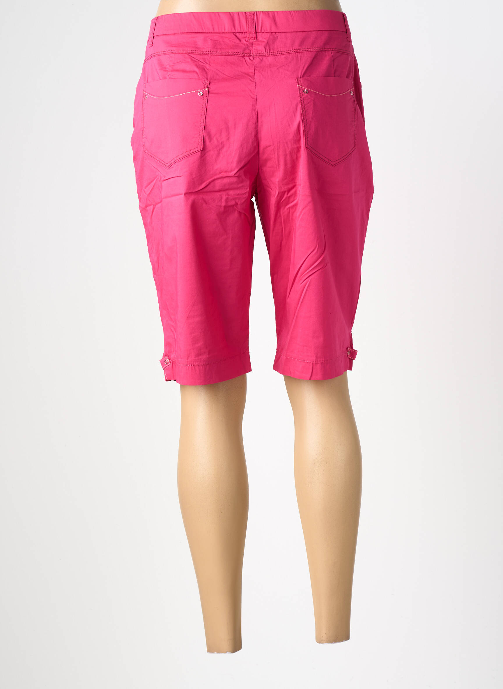 Bermuda taille élastique taille normale rose CHRISTINE LAURE femme