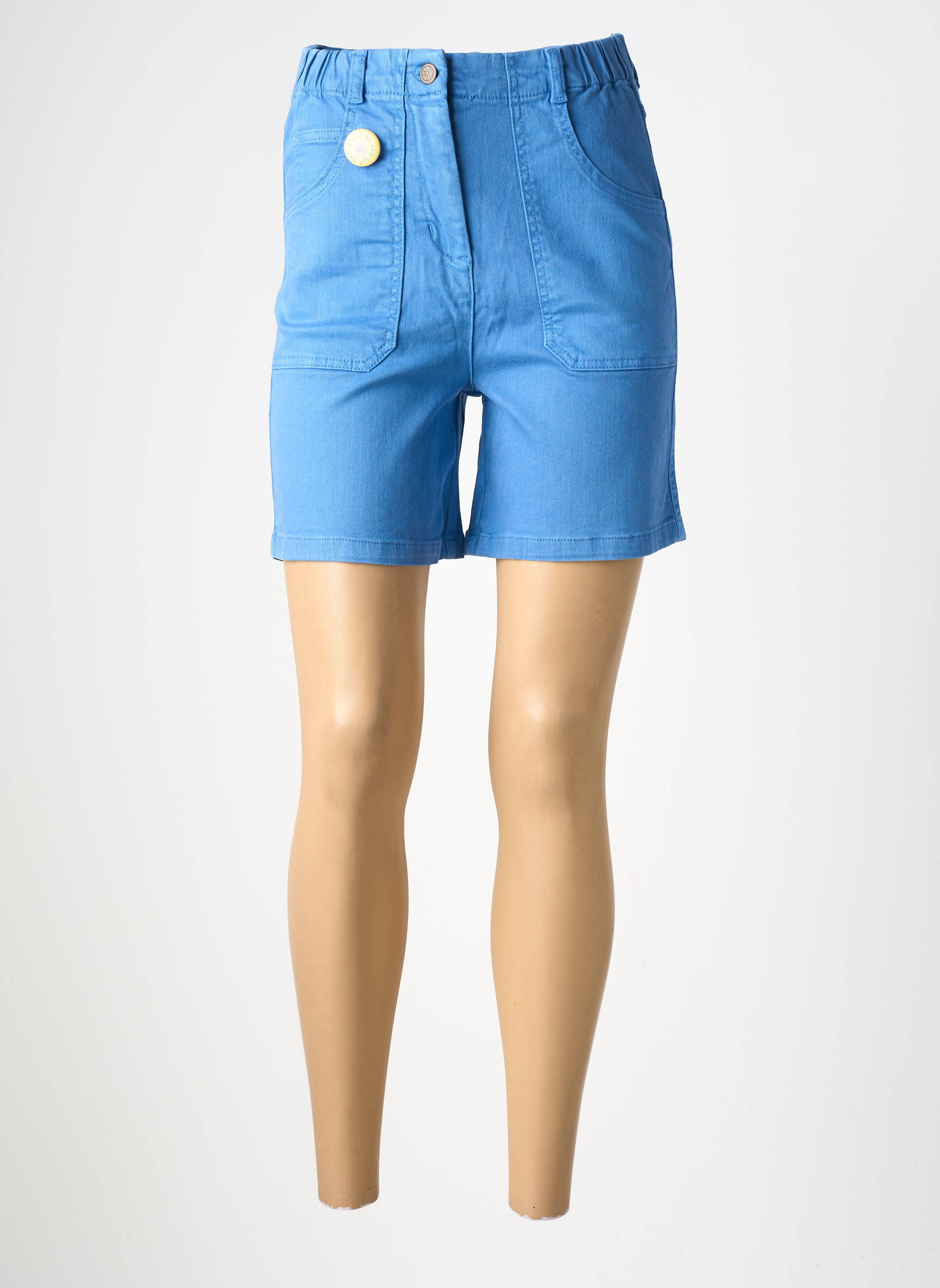 Short tissage denim taille haute bleu WHO'S THAT GIRL femme