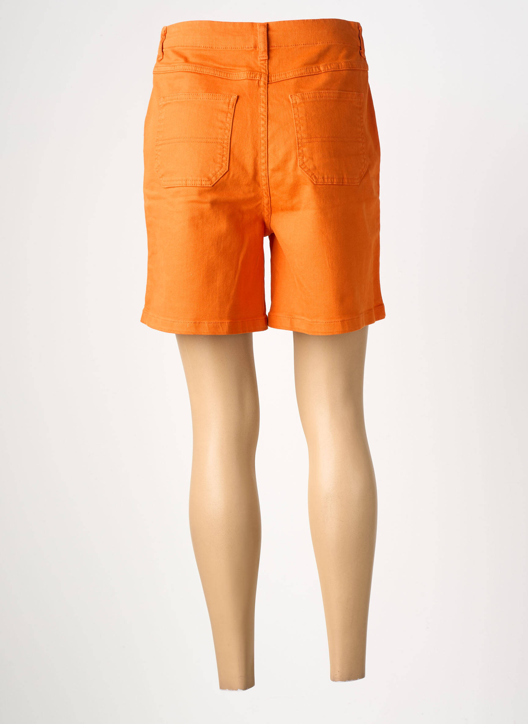 Short tissage denim taille haute orange WHO'S THAT GIRL femme