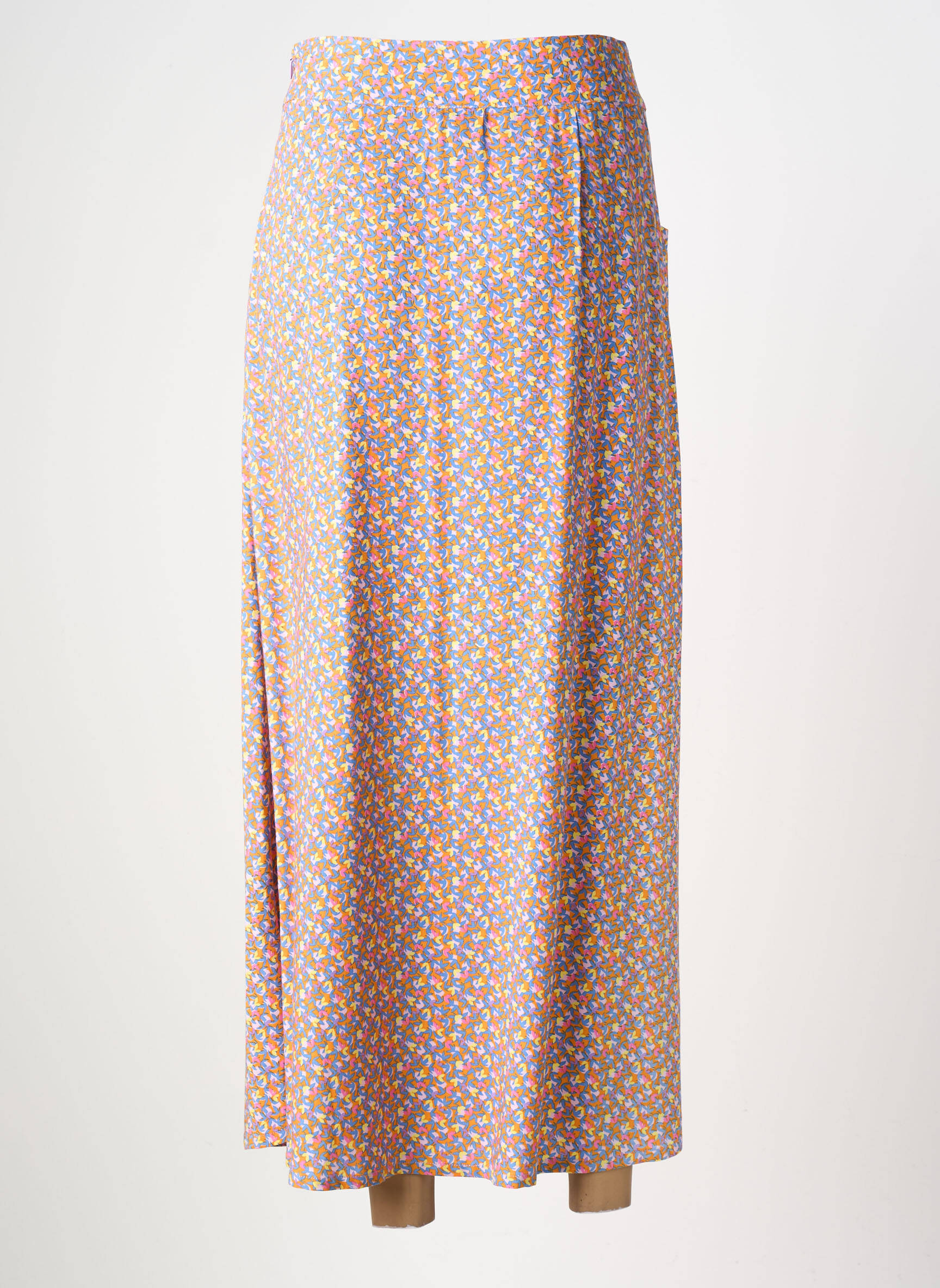 Jupe longue imprimé fantaisie bleu PRINCESSE NOMADE femme