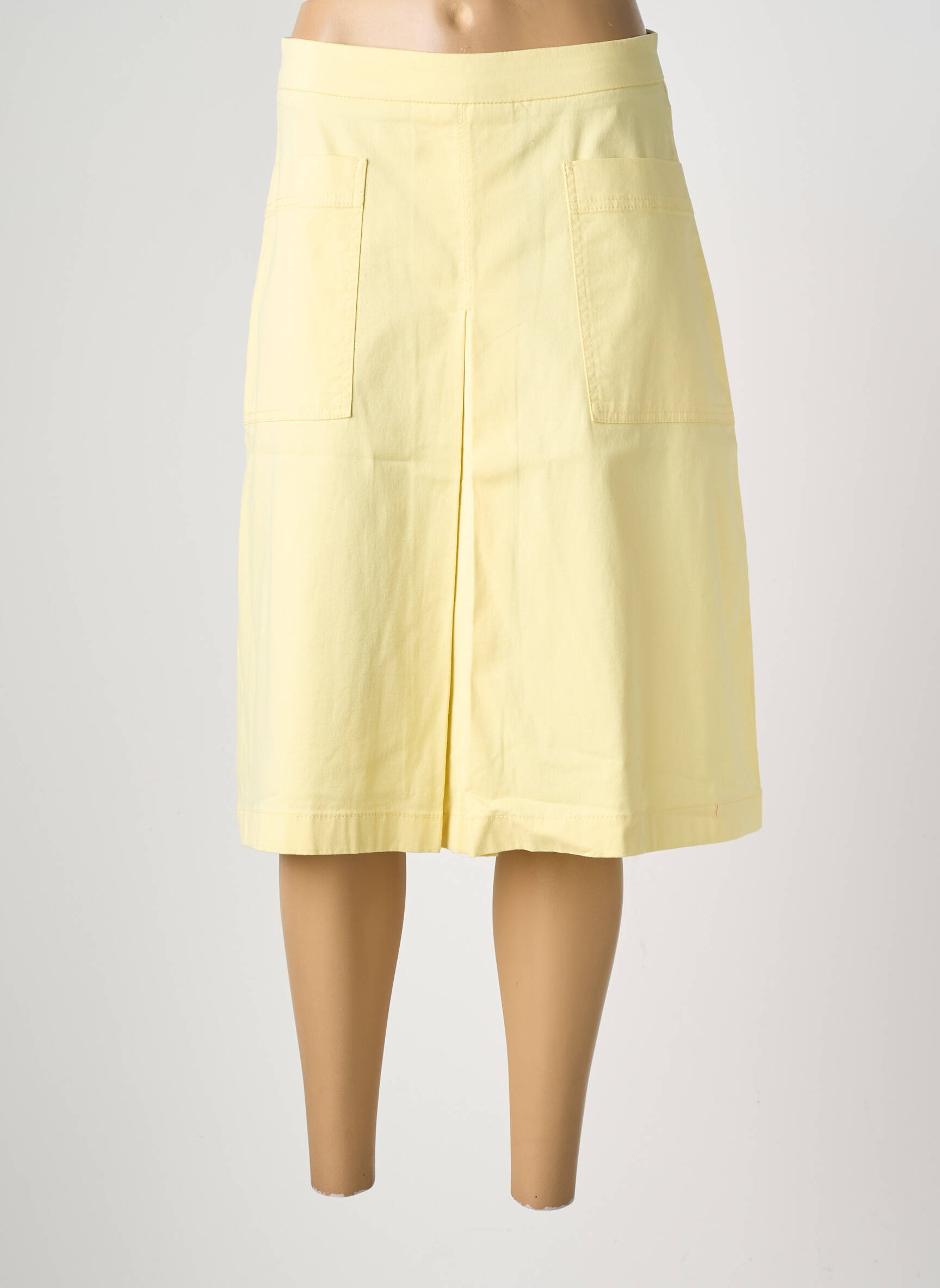 Jupe mi-longue stretch jaune MADEMOISELLE YEYE femme