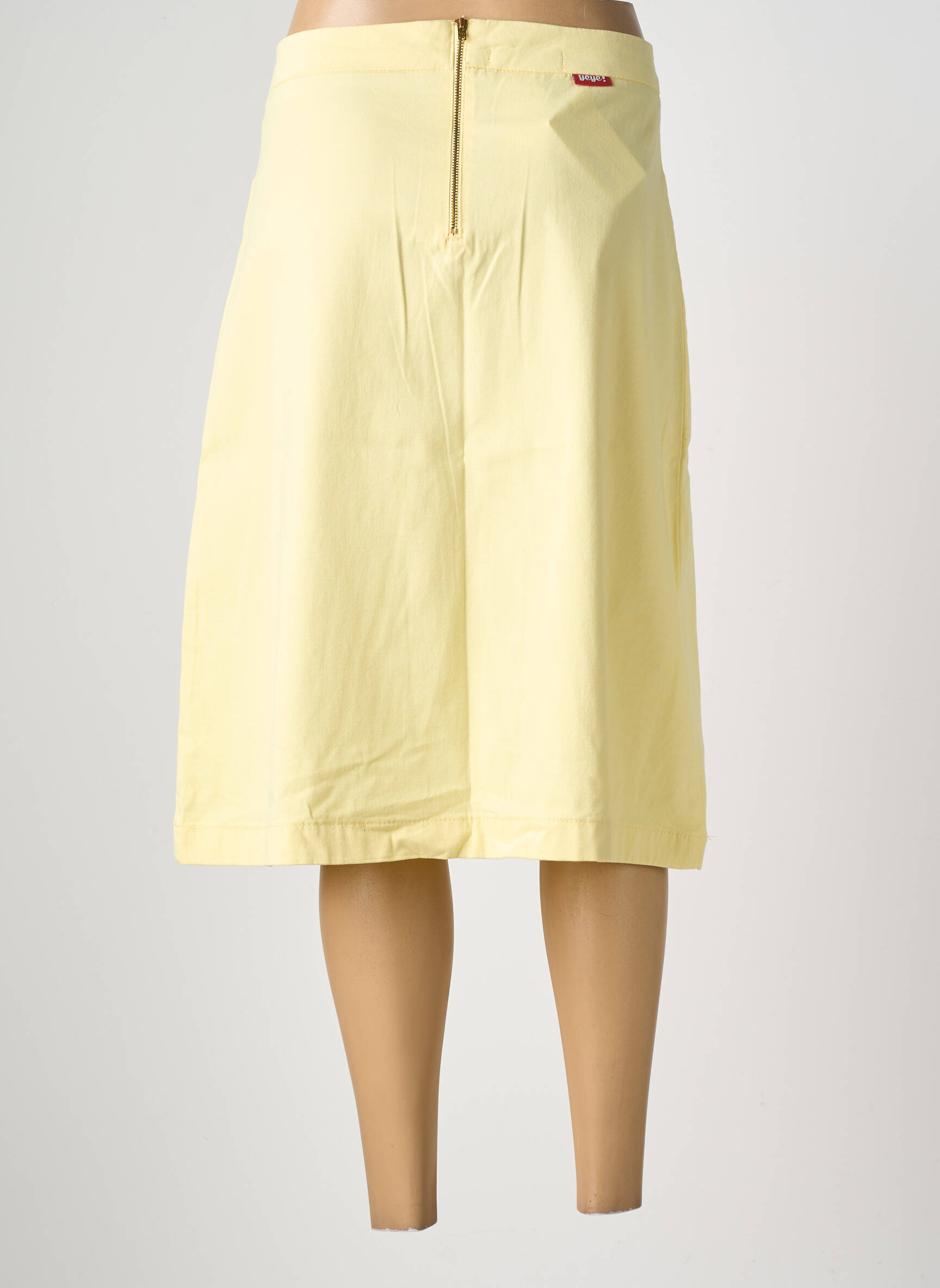 Jupe mi-longue stretch jaune MADEMOISELLE YEYE femme