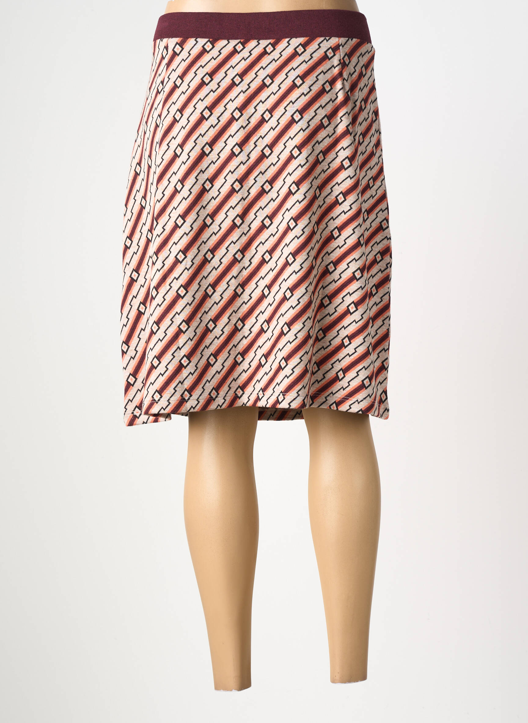 Jupe mi-longue stretch rouge KING LOUIE femme