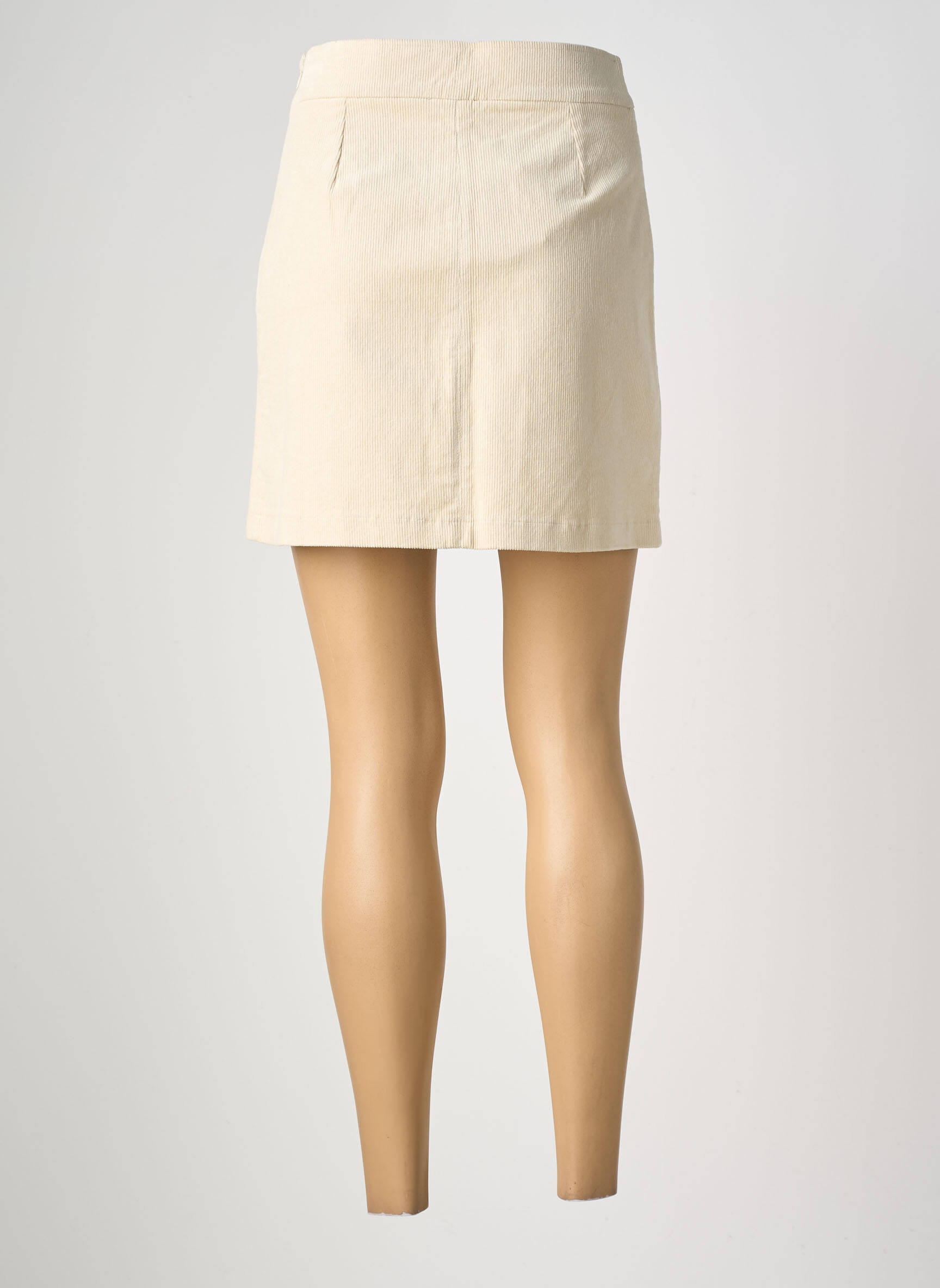 Jupe courte taille normale beige SURKANA femme