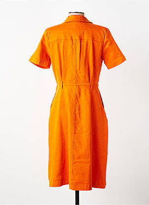 Robe mi-longue manches courtes manches courtes orange WHO'S THAT GIRL femme