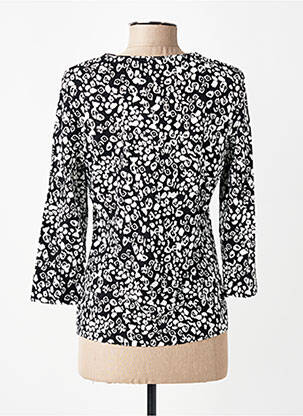 Top imprimé fantaisie manches 3/4 noir BARBARA LEBEK femme
