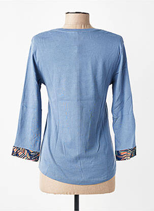 T-shirt manches 3/4 manches 3/4 bleu THALASSA femme