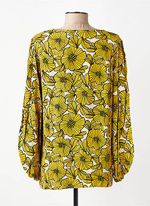 Blouse imprimé fantaisie manches longues jaune TRAFFIC PEOPLE femme