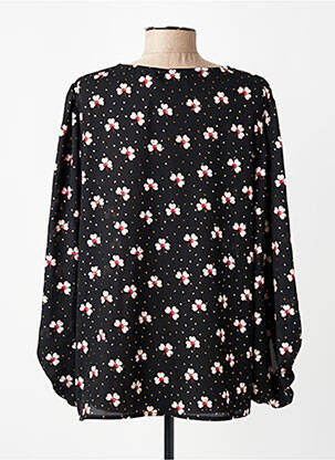 Blouse imprimé fantaisie manches longues noir TRAFFIC PEOPLE femme