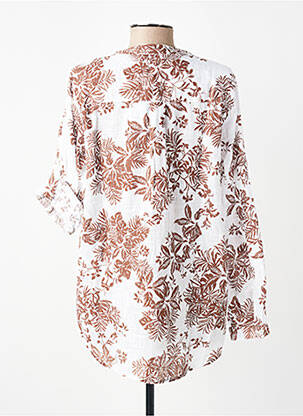 Blouse imprimé fantaisie manches longues blanc B.YOUNG femme