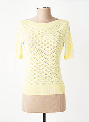 Pull coupe cintrée manches courtes jaune KING LOUIE femme