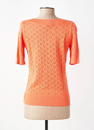 Pull coupe cintrée manches courtes orange KING LOUIE femme