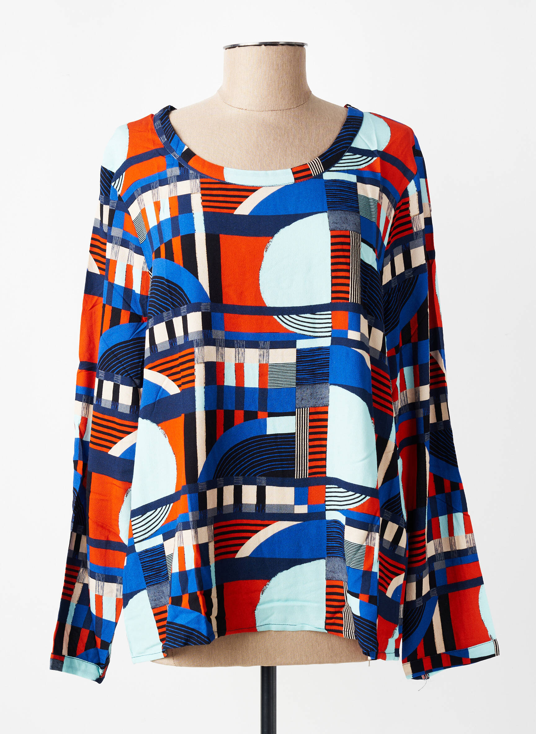 Top manches longues manches longues bleu MADE IN SENS femme