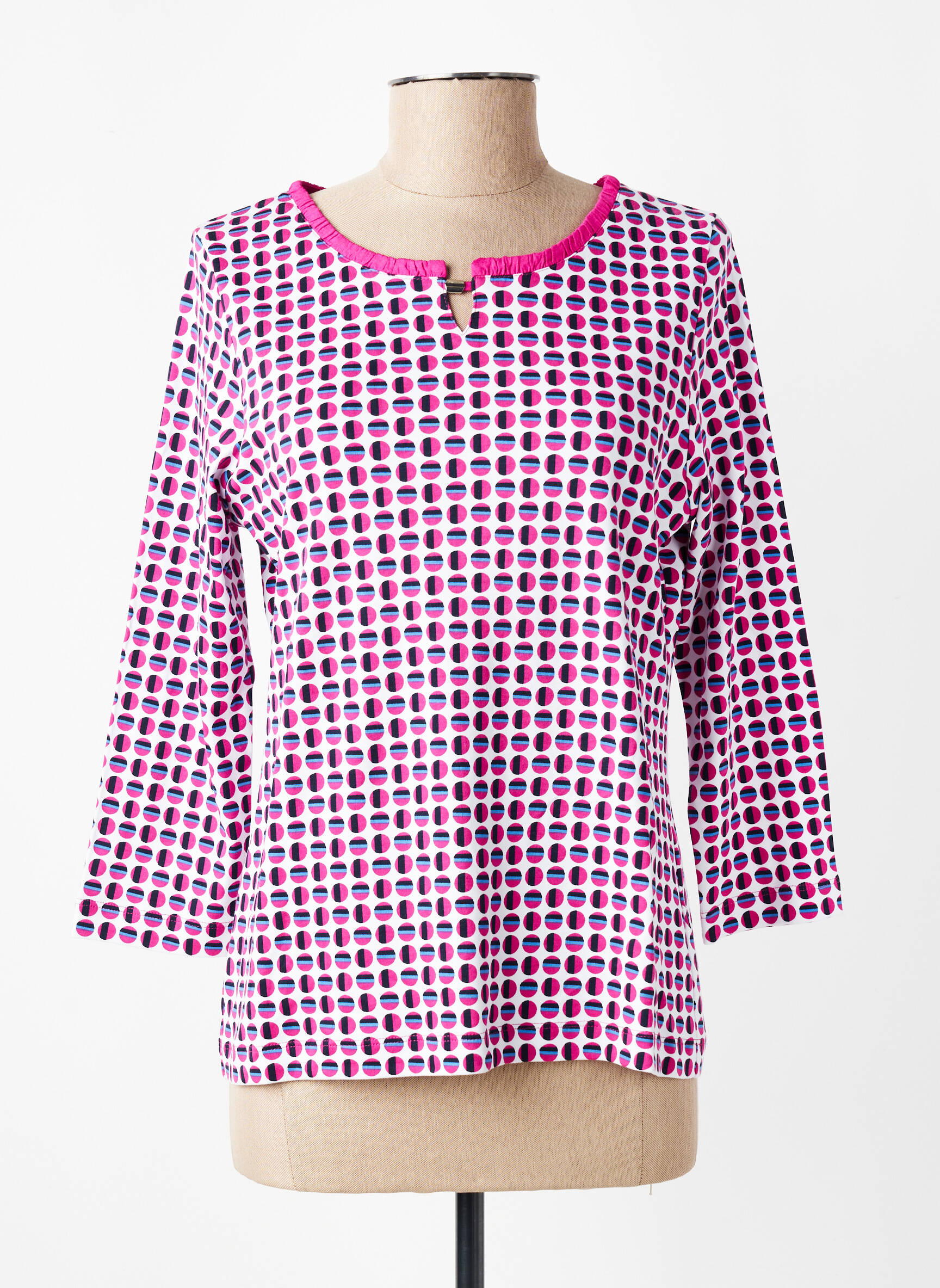 Top imprimé fantaisie manches 3/4 violet RABE femme