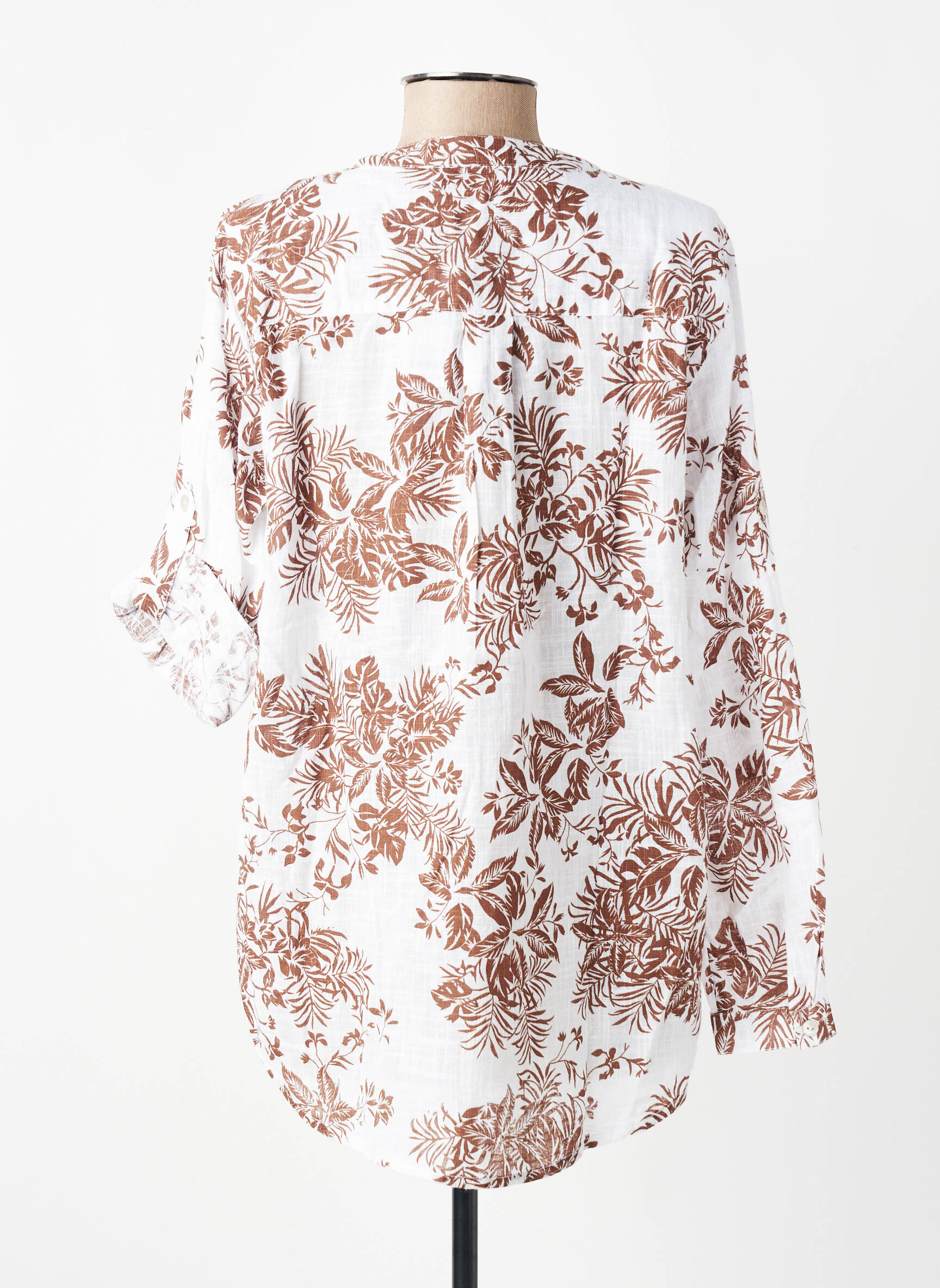 Blouse imprimé fantaisie manches longues blanc B.YOUNG femme