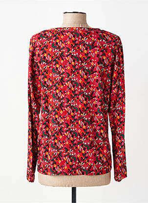 Blouse imprimé fantaisie manches longues rouge PRINCESSE NOMADE femme