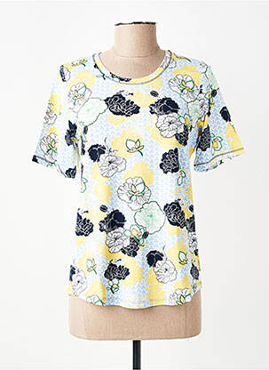 T-shirt imprimé fantaisie manches courtes jaune THOMAS RABE femme