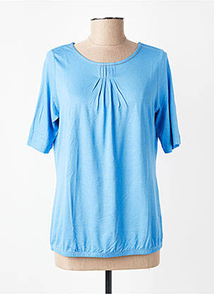 T-shirt col rond manches courtes bleu RABE femme
