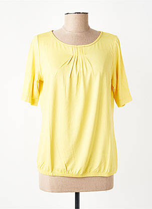 T-shirt col rond manches courtes jaune RABE femme