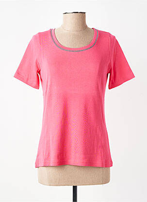 T-shirt coupe cintrée manches courtes rose TELMAIL femme