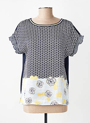 T-shirt imprimé fantaisie manches courtes bleu THOMAS RABE femme