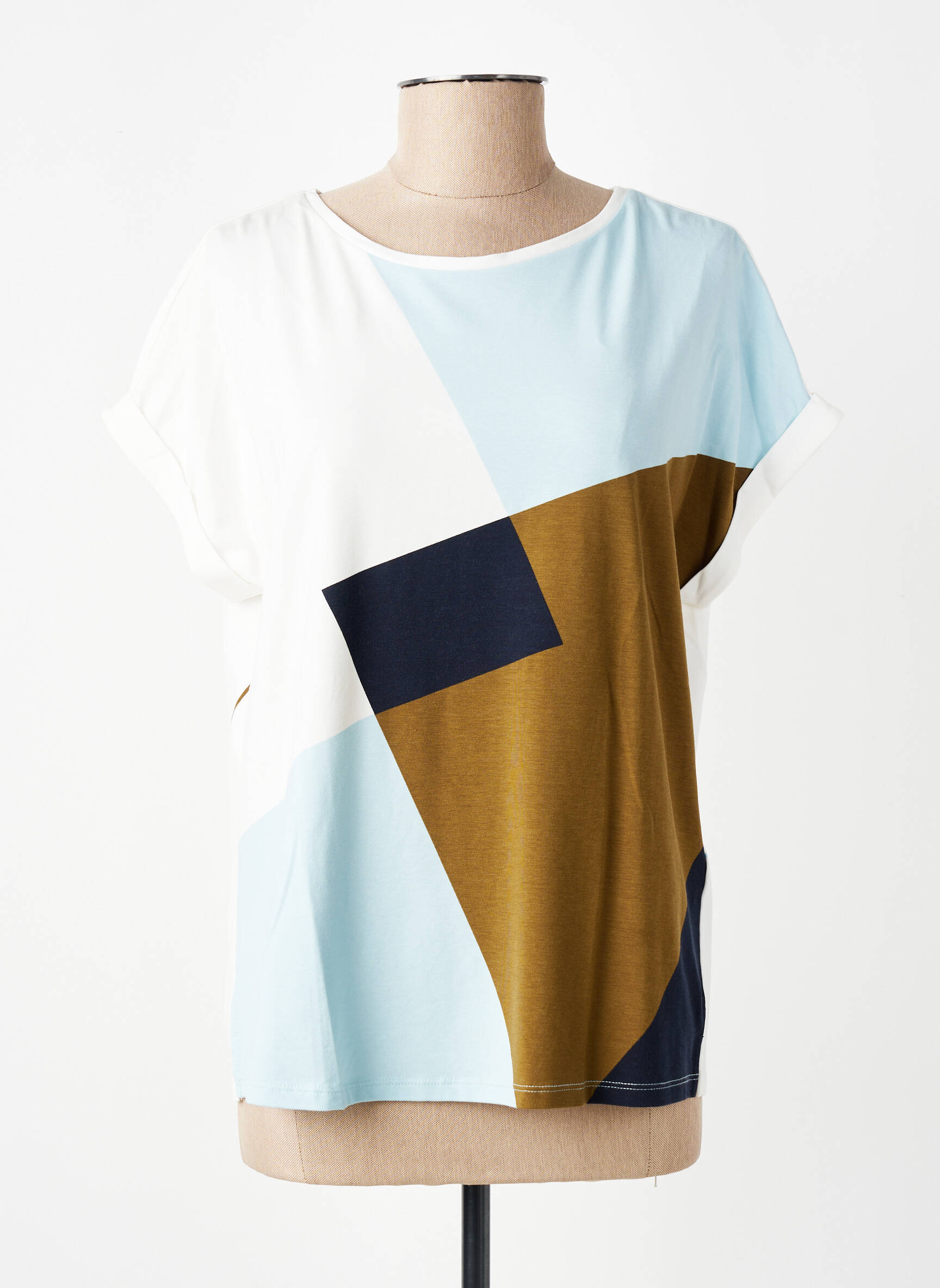 T-shirt imprimé fantaisie manches courtes bleu GERRY WEBER femme