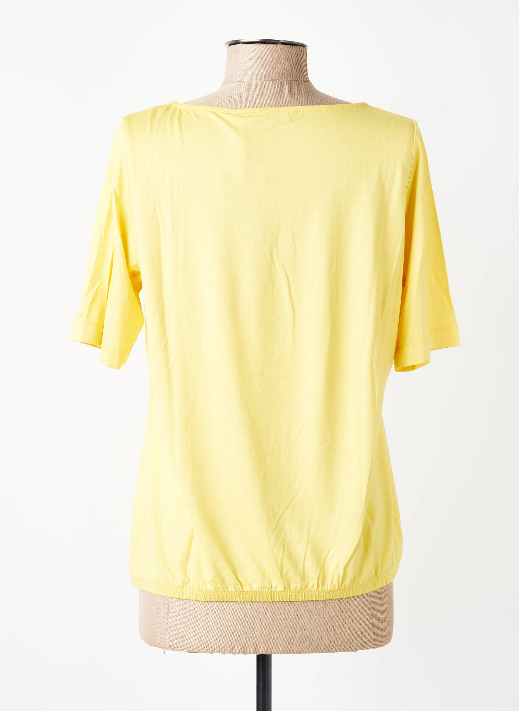 T-shirt col rond manches courtes jaune RABE femme
