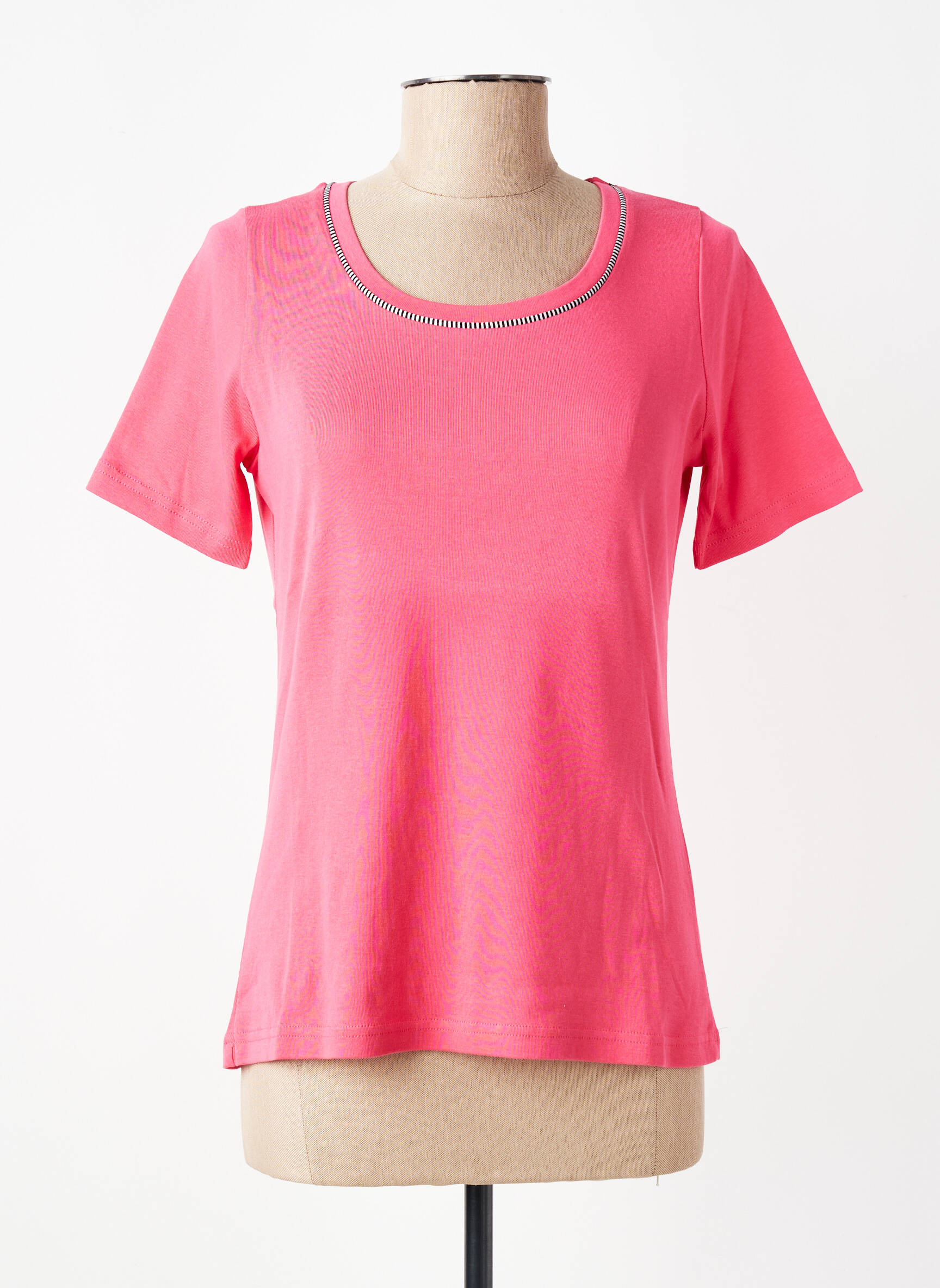 T-shirt coupe cintrée manches courtes rose TELMAIL femme