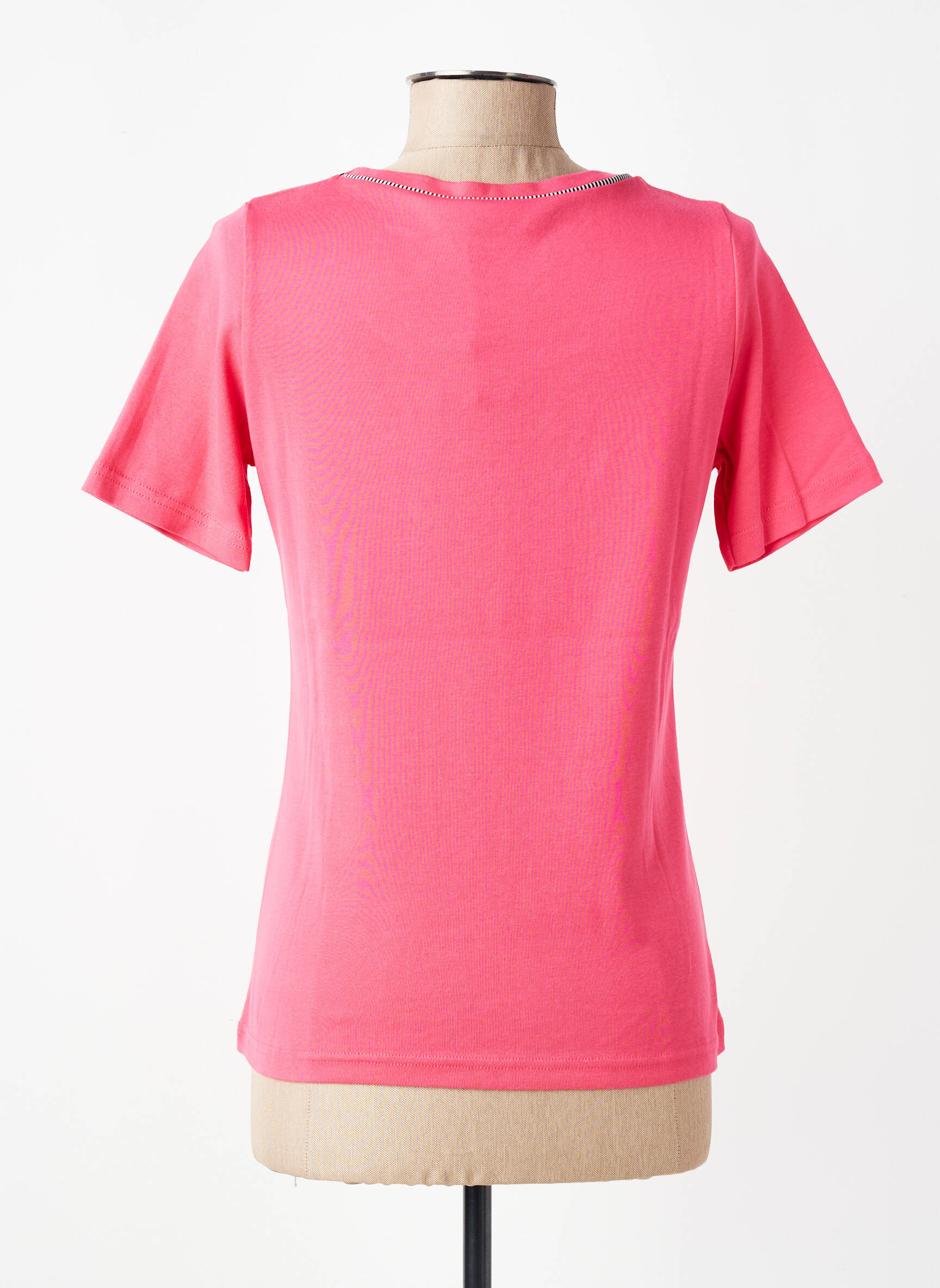 T-shirt coupe cintrée manches courtes rose TELMAIL femme
