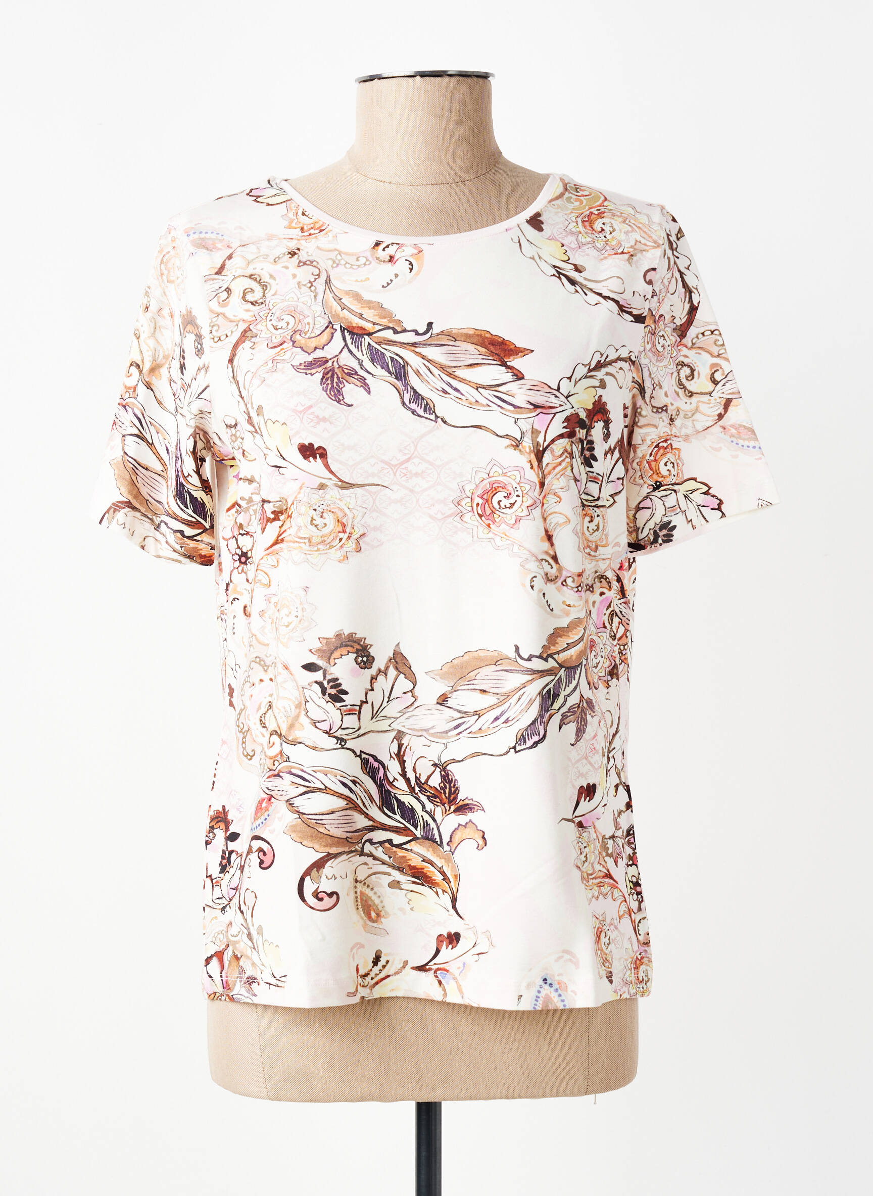 Top imprimé fantaisie manches courtes rose GERRY WEBER femme