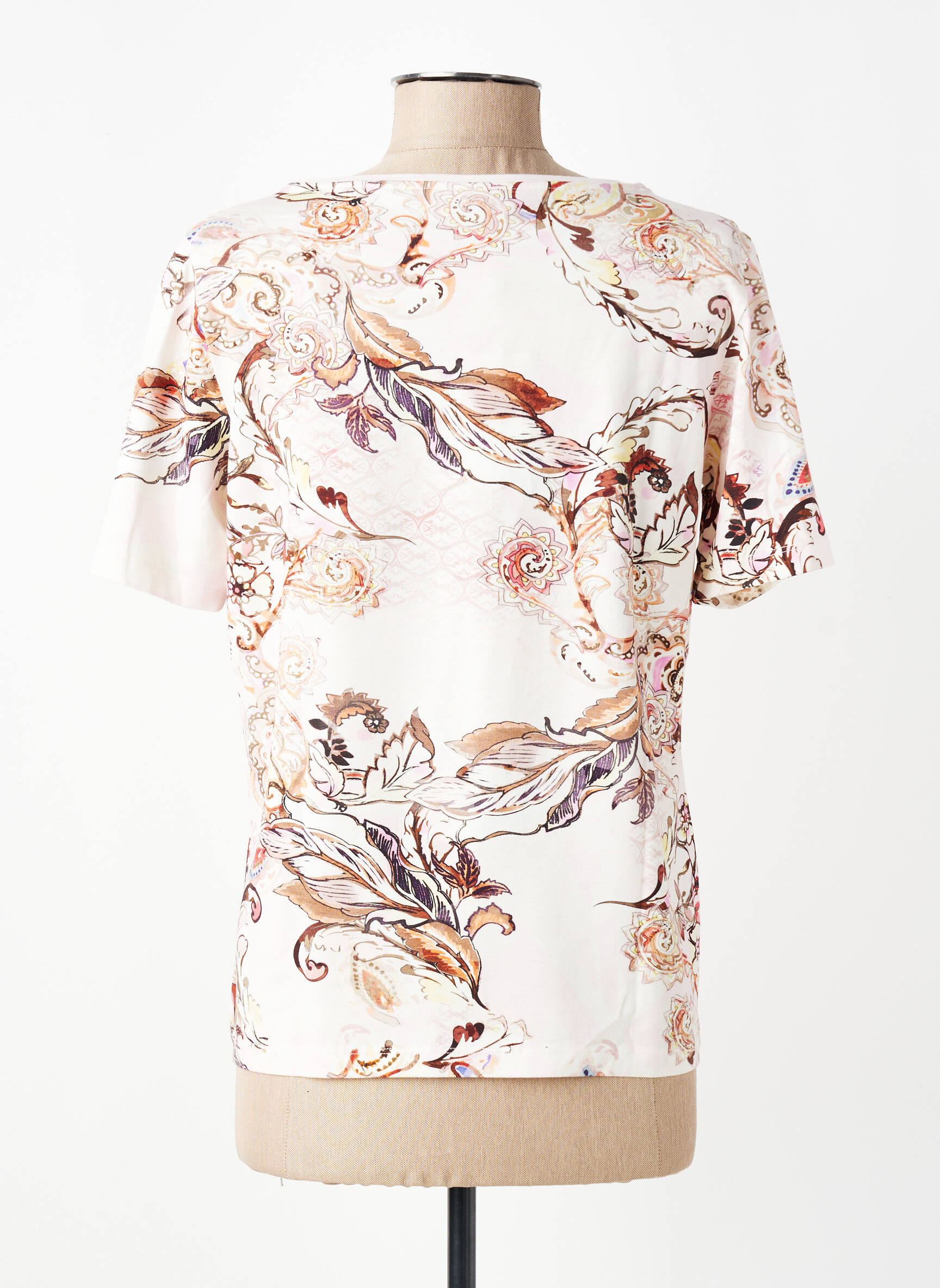 Top imprimé fantaisie manches courtes rose GERRY WEBER femme