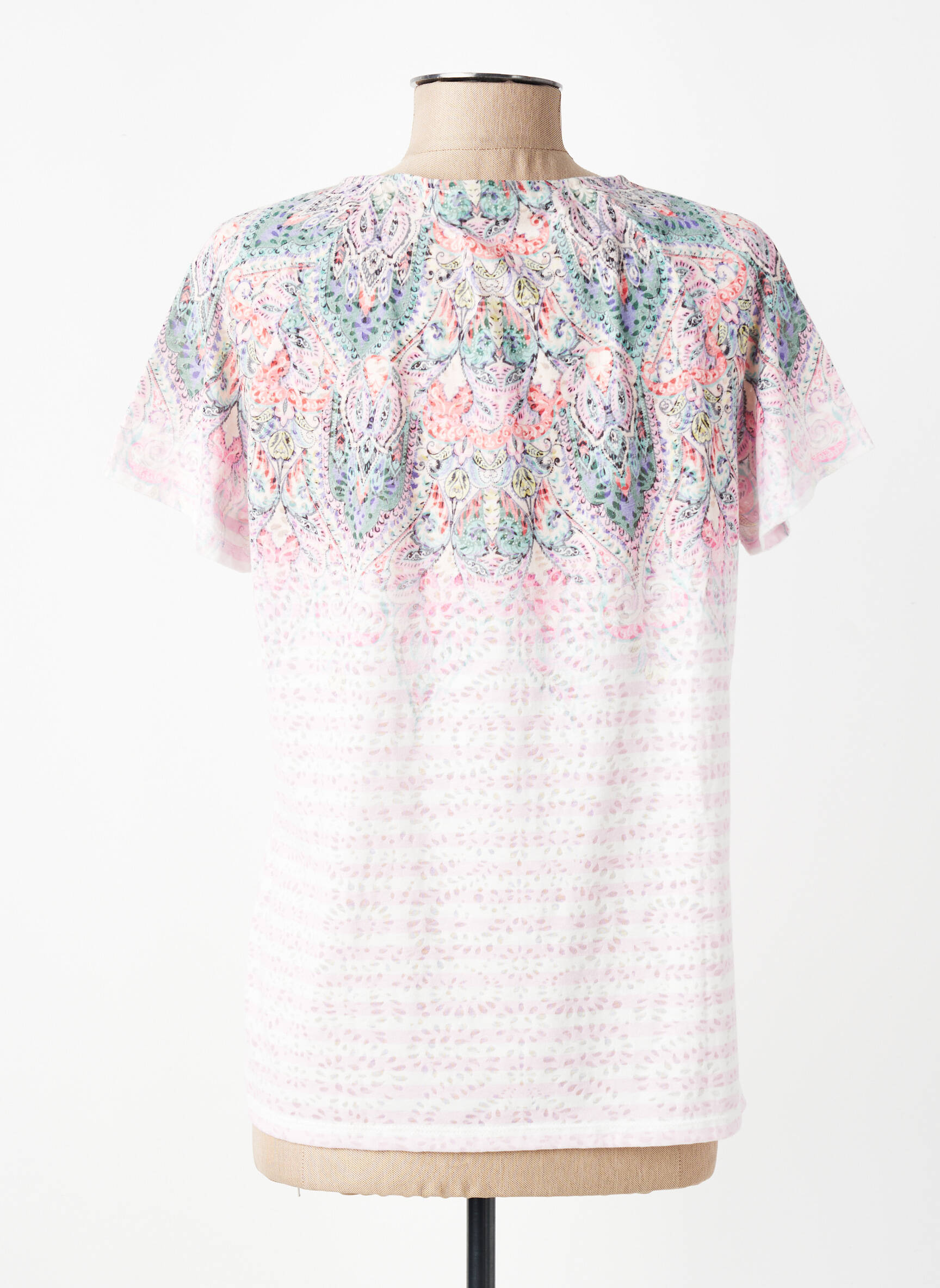 Top imprimé fantaisie manches courtes rose GERRY WEBER femme