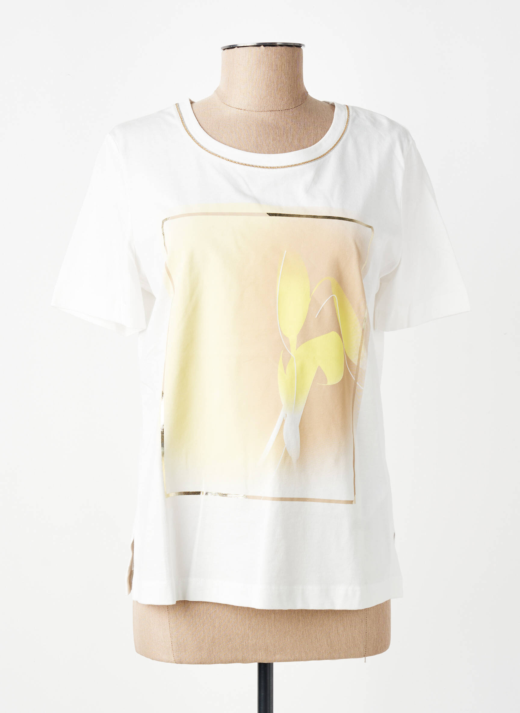 T-shirt imprimé fantaisie manches courtes blanc GERRY WEBER femme