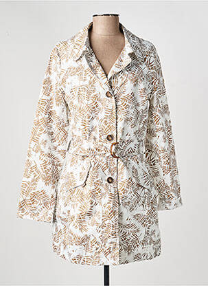 Trench coupe cintrée sans capuche blanc CONCEPT  K femme