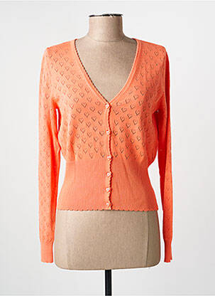 Gilet manches longues resserrée sur le bas orange KING LOUIE femme